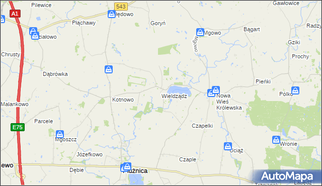 mapa Wieldządz, Wieldządz na mapie Targeo