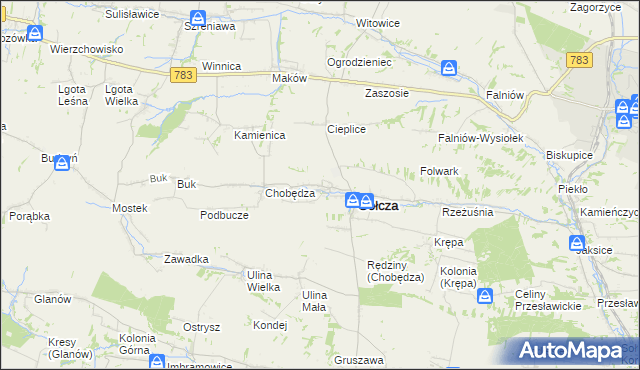 mapa Wielkanoc, Wielkanoc na mapie Targeo