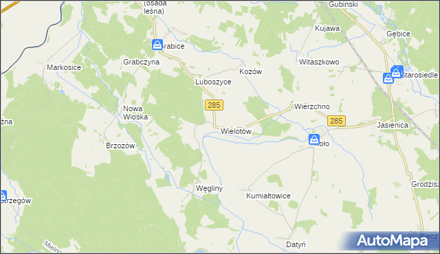 mapa Wielotów, Wielotów na mapie Targeo