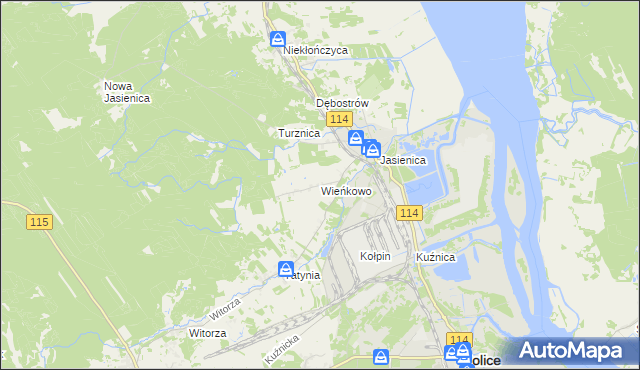 mapa Wieńkowo, Wieńkowo na mapie Targeo
