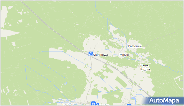 mapa Wierzbowa gmina Gromadka, Wierzbowa gmina Gromadka na mapie Targeo