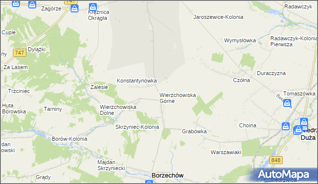 mapa Wierzchowiska Górne, Wierzchowiska Górne na mapie Targeo
