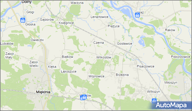 mapa Wilkostów, Wilkostów na mapie Targeo