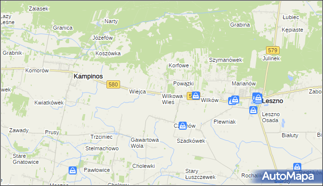 mapa Wilkowa Wieś, Wilkowa Wieś na mapie Targeo