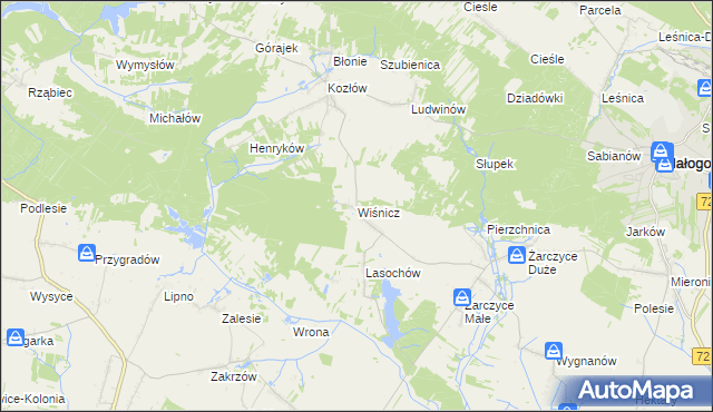 mapa Wiśnicz, Wiśnicz na mapie Targeo