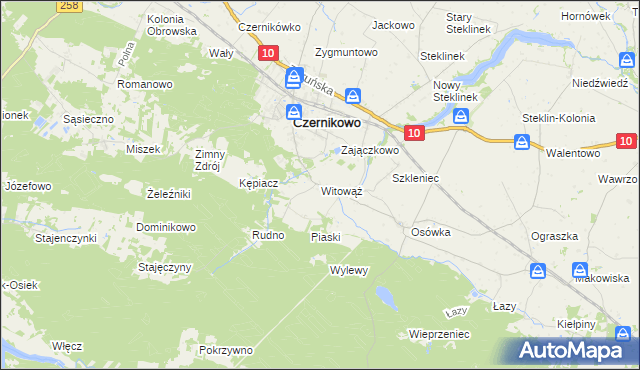 mapa Witowąż, Witowąż na mapie Targeo