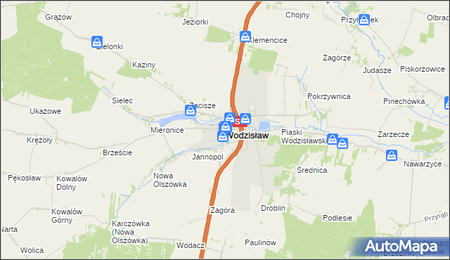 mapa Wodzisław, Wodzisław na mapie Targeo