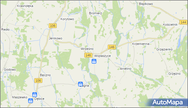 mapa Wojtaszyce, Wojtaszyce na mapie Targeo