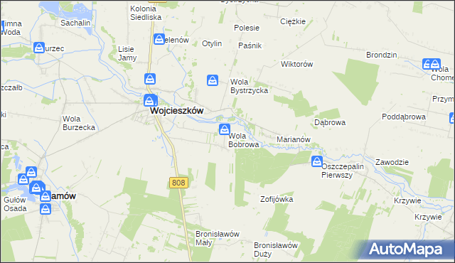 mapa Wola Bobrowa, Wola Bobrowa na mapie Targeo