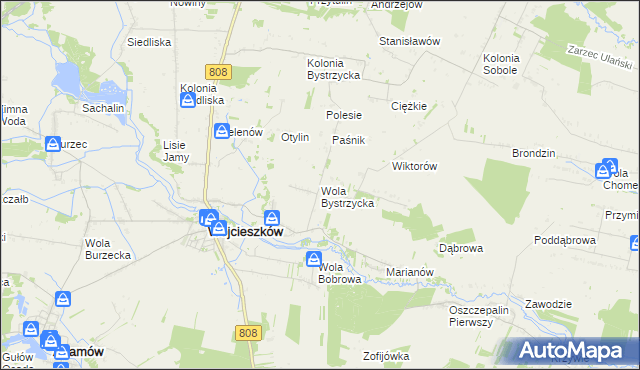 mapa Wola Bystrzycka, Wola Bystrzycka na mapie Targeo