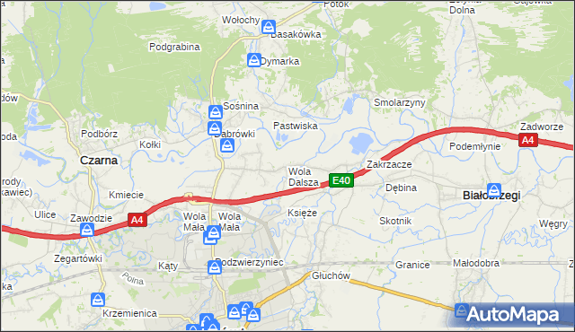 mapa Wola Dalsza, Wola Dalsza na mapie Targeo