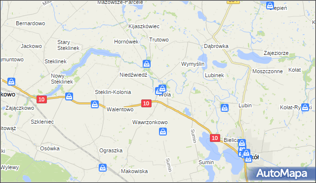 mapa Wola gmina Kikół, Wola gmina Kikół na mapie Targeo