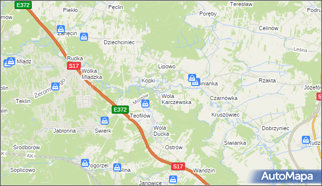 mapa Wola Karczewska, Wola Karczewska na mapie Targeo