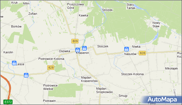 mapa Wola Krasienińska, Wola Krasienińska na mapie Targeo