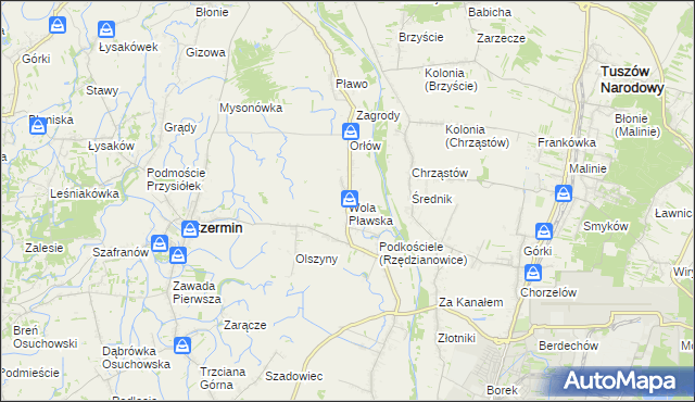 mapa Wola Pławska, Wola Pławska na mapie Targeo