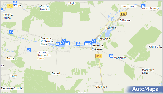 mapa Wola Siennicka, Wola Siennicka na mapie Targeo