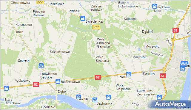 mapa Wola Smolana, Wola Smolana na mapie Targeo