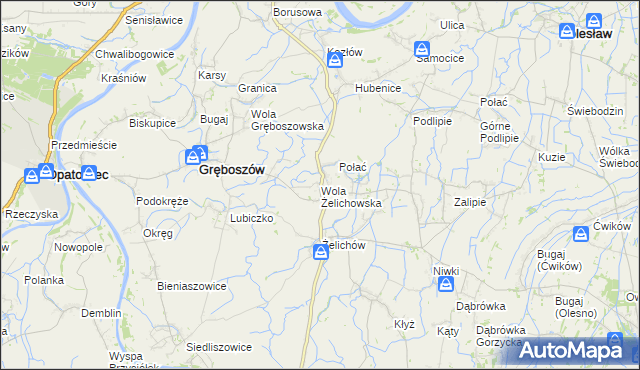 mapa Wola Żelichowska, Wola Żelichowska na mapie Targeo