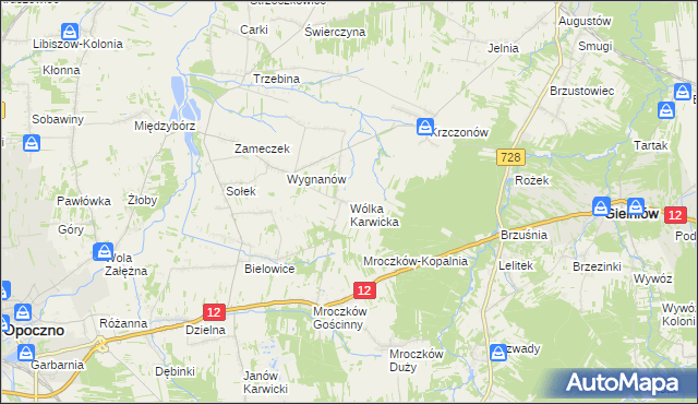 mapa Wólka Karwicka, Wólka Karwicka na mapie Targeo