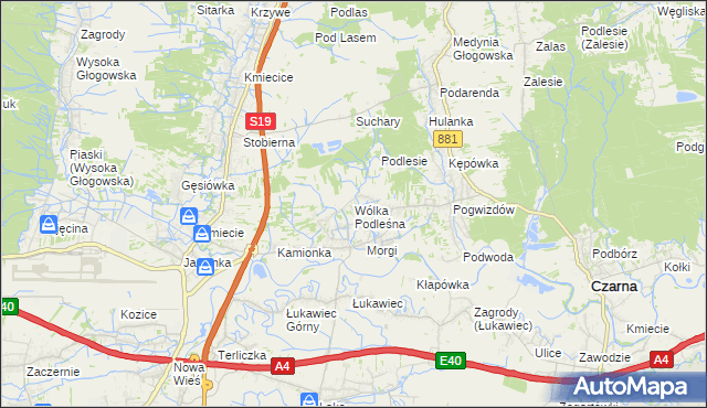 mapa Wólka Podleśna, Wólka Podleśna na mapie Targeo