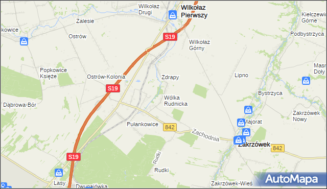 mapa Wólka Rudnicka, Wólka Rudnicka na mapie Targeo