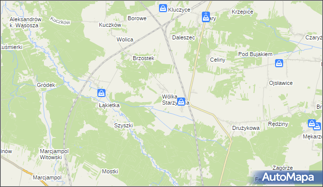 mapa Wólka Starzyńska, Wólka Starzyńska na mapie Targeo