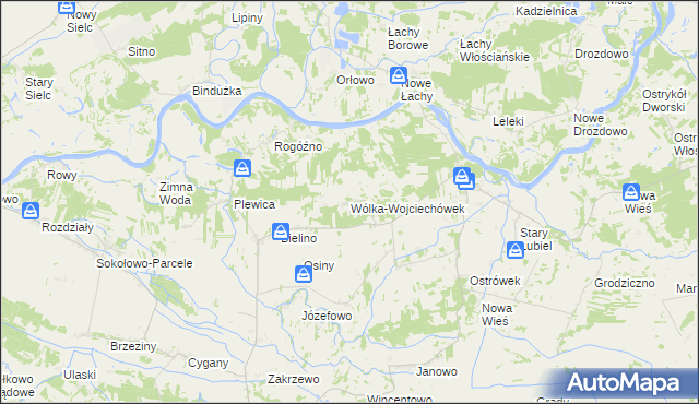 mapa Wólka-Wojciechówek, Wólka-Wojciechówek na mapie Targeo