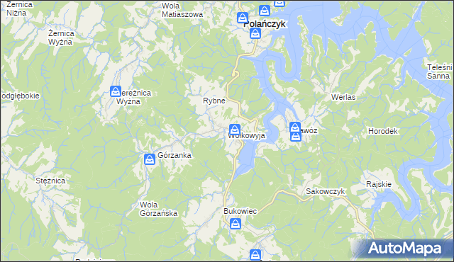 mapa Wołkowyja, Wołkowyja na mapie Targeo