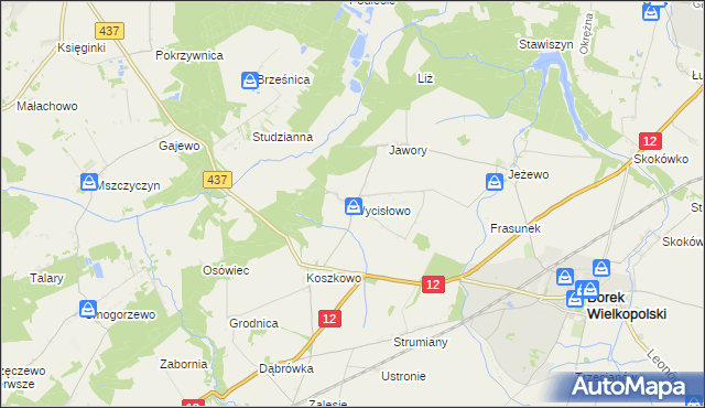 mapa Wycisłowo, Wycisłowo na mapie Targeo