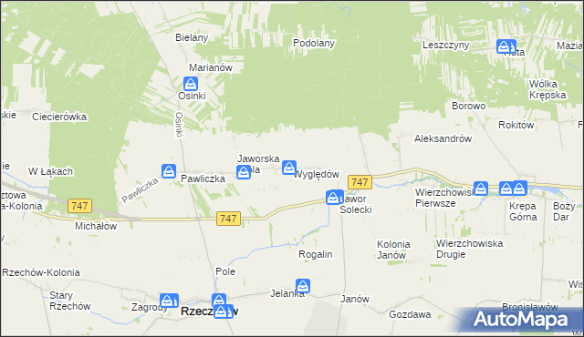 mapa Wyględów, Wyględów na mapie Targeo