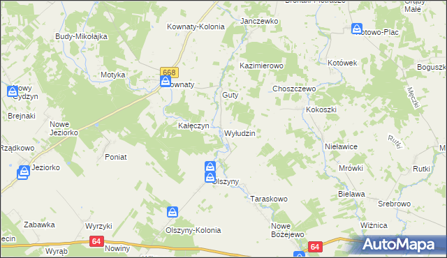 mapa Wyłudzin, Wyłudzin na mapie Targeo