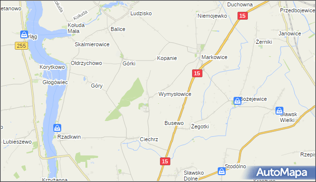 mapa Wymysłowice, Wymysłowice na mapie Targeo