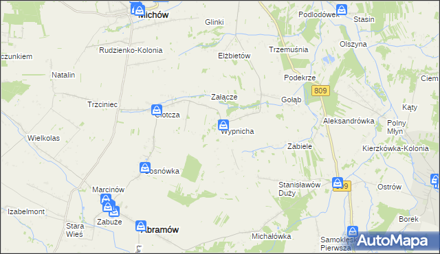 mapa Wypnicha, Wypnicha na mapie Targeo