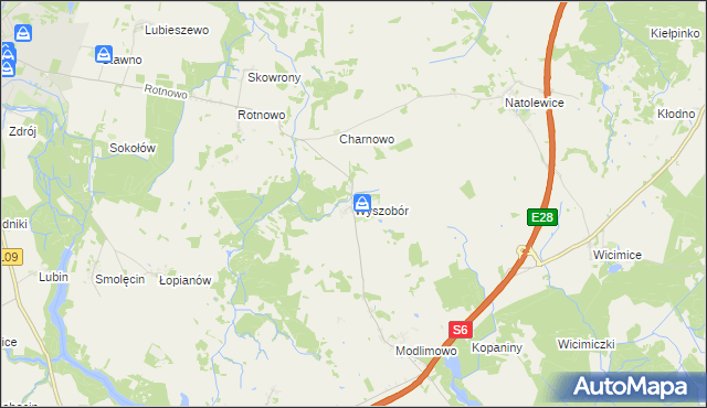 mapa Wyszobór, Wyszobór na mapie Targeo