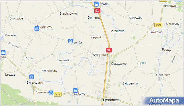 mapa Wytrębowice, Wytrębowice na mapie Targeo