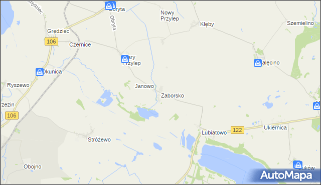 mapa Zaborsko, Zaborsko na mapie Targeo