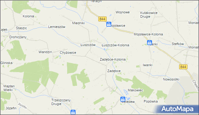 mapa Zadębce-Kolonia, Zadębce-Kolonia na mapie Targeo