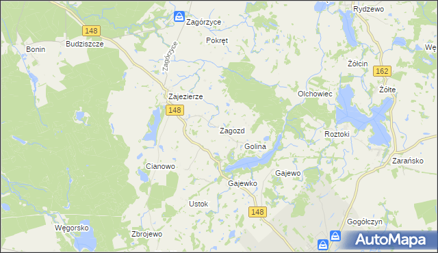 mapa Zagozd, Zagozd na mapie Targeo