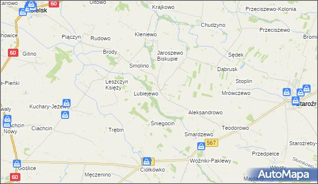 mapa Zagroba, Zagroba na mapie Targeo