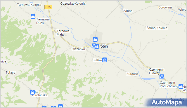 mapa Zagroble, Zagroble na mapie Targeo