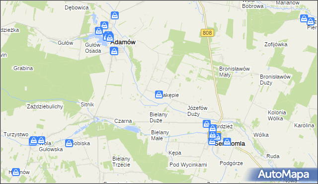 mapa Zakępie, Zakępie na mapie Targeo