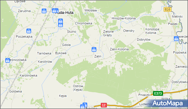 mapa Żalin, Żalin na mapie Targeo