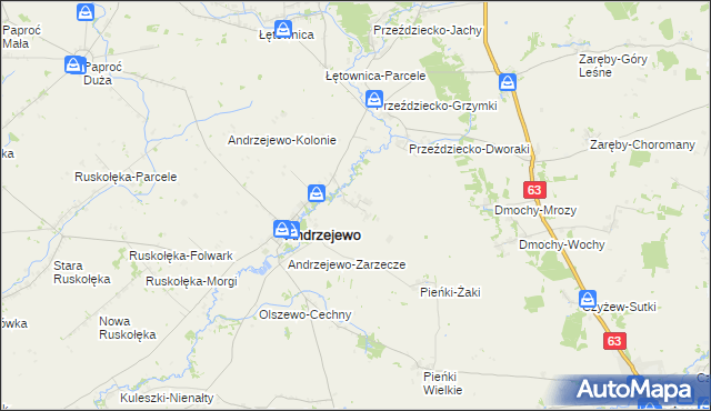 mapa Załuski-Lipniewo, Załuski-Lipniewo na mapie Targeo