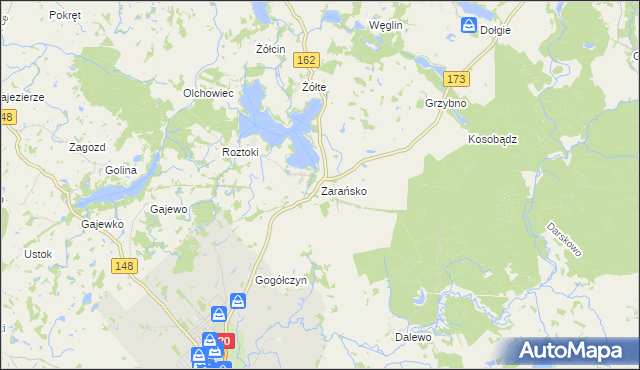 mapa Zarańsko, Zarańsko na mapie Targeo