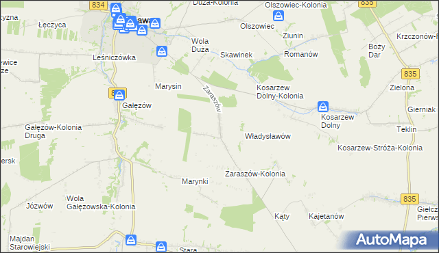 mapa Zaraszów, Zaraszów na mapie Targeo