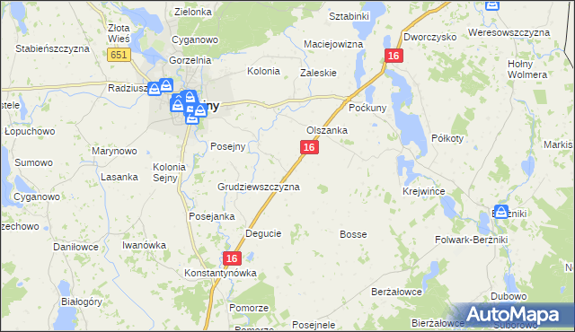 mapa Zaruby, Zaruby na mapie Targeo