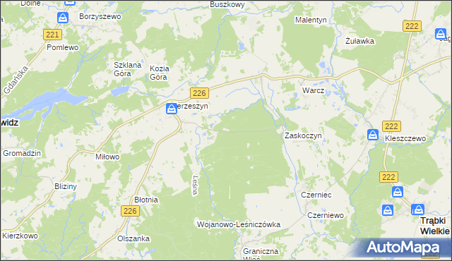 mapa Zaskoczyn Osada, Zaskoczyn Osada na mapie Targeo