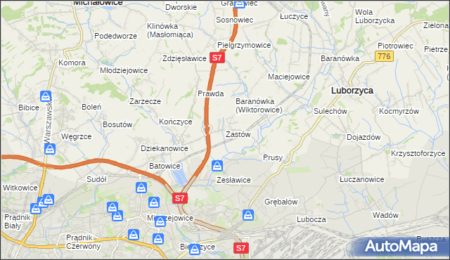 mapa Zastów, Zastów na mapie Targeo