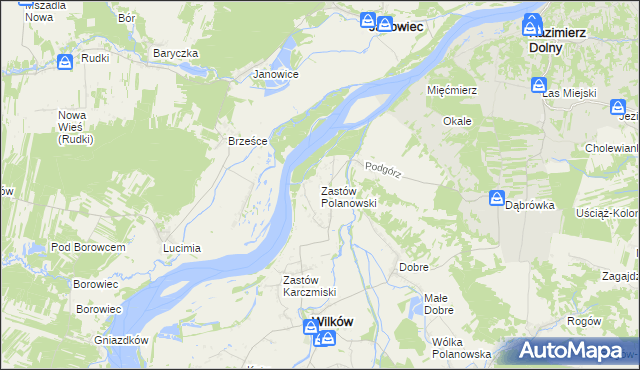 mapa Zastów Polanowski, Zastów Polanowski na mapie Targeo