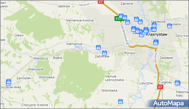 mapa Zażółkiew, Zażółkiew na mapie Targeo